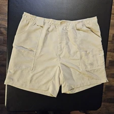 Aftco Corduroy 8" Shorts Khaki Cargo Fishing Bluewater Outdoor Hiking Mens 42