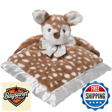 Bearington Baby Lil  Willow Snuggler Fawn Plush Lovey Security Blanket - 15-inch