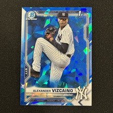 2021 1st Bowman Chrome Prospects Alexander Vizcaino Sapphire #BCP-212 Yankees