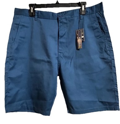 Shorts Veleros Men's Bermuda Shorts Blue Solid Flat Front Pockets VE.9237S