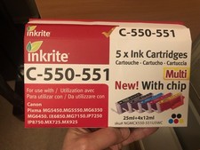 4x Inkrite Multipack Ink Cartridges for Canon PIXMA 550-551 | Compatible Replace