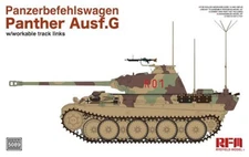 1/35 Panzerbefehlswagon Panther Ausf G Tank w/Workable Track Links