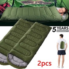2PKS Thick Adult Cold Weather Sleeping Bag For Big  Tall Waterproof Winter Bags