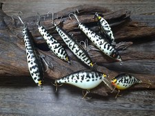 Fished, unused, in good condition, Balsa 50, White Dog, set of 7, Oriori,