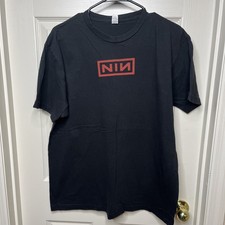 Nine Inch Nails Lights In The Sky Tour 2008 Men  s XL Black Band Tee NIN