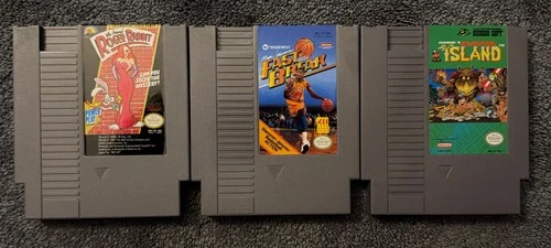 3 NES “Very Good” Games - Who Framed Roger Rabbit, Magic Johnson Fast Break, Adv