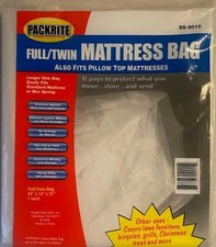 Packrite Full Twin Mattress Bed Bag  54" x 14" x 91" 9015 New Plastic Cover Dry