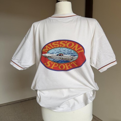 Missoni, Missoni Cotton White Vintage T-Shirt From S-M T-Shirt Size S-M