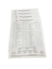 RARE 1994 Masters Augusta Thursday-Sunday Pairings Starting Time Sheets