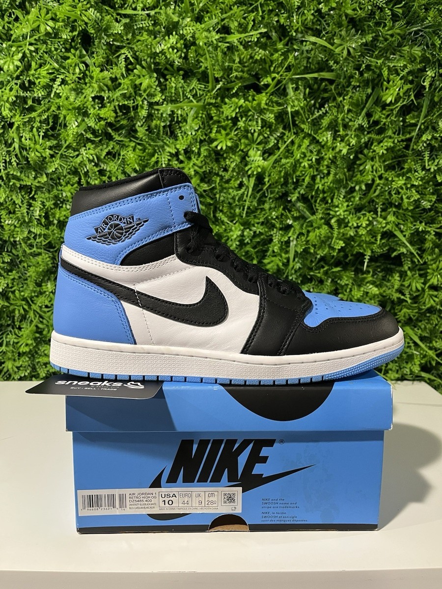 USED Air Jordan 1 Retro High OG UNC Toe DZ5485-400 SIZE 10M OG ALL