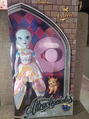 Disney Parks Attractionistas 12" Doll Carrie & Dog Carousel NEW