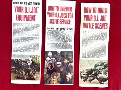 HASBRO 1964 GIJOE "How To" brochures from the boxed GIJOE sets .Nice condition!1