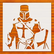 Knight Stencil Reusable Plastic Template for Wall Art & DIY Crafts - StencilAir