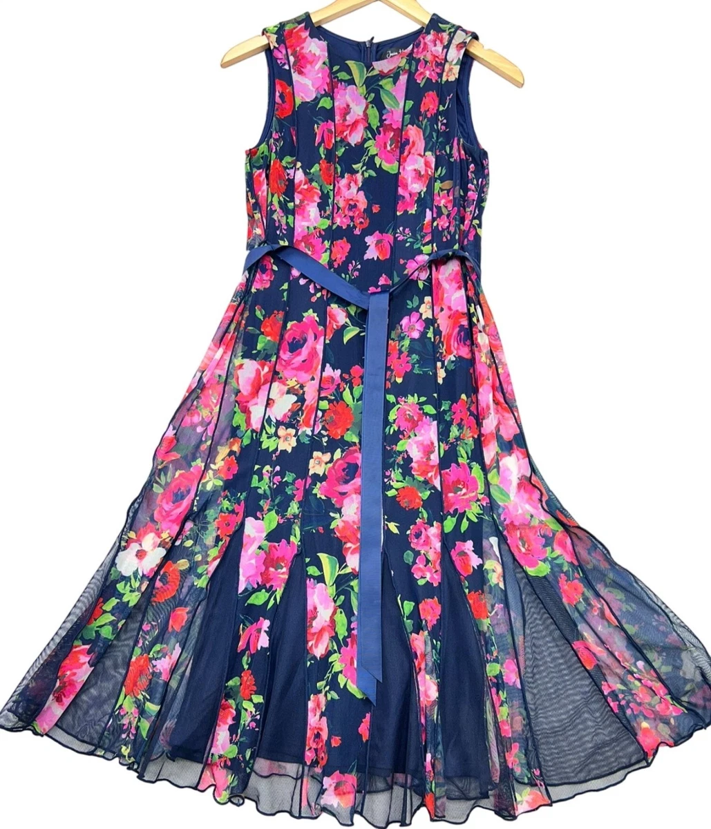 sachin and babi light blue dress Jessica Howard Women's Mixed-Media Fit & Flare Midi Dress - Black main image 0