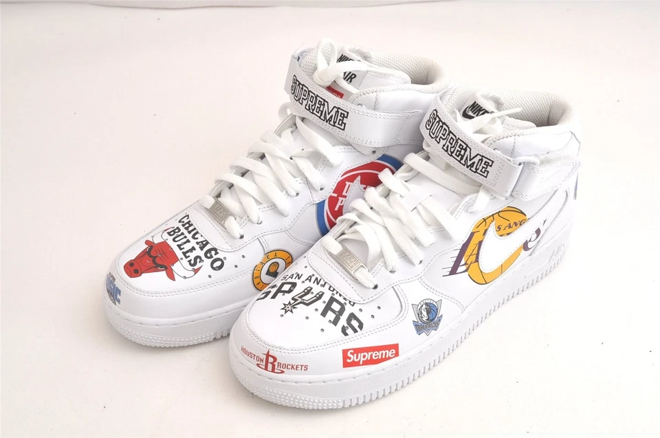 Auténticas Tenis Nike Air Force Cuero EE. UU. 8,5 26,5 cm Caja Blanca 4112N Foto 2 de 4