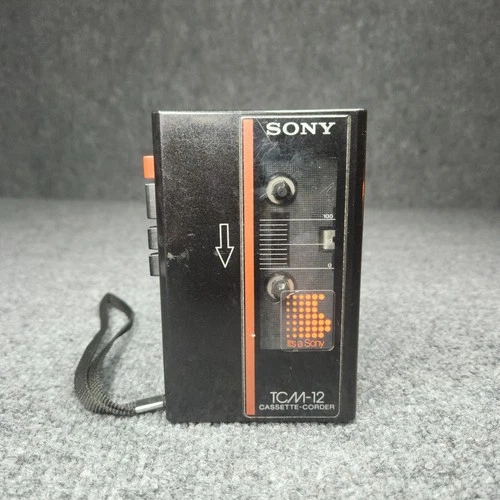 Vintage Sony Walkman TCM-12 Black Portable Cassette Recorder - Untested