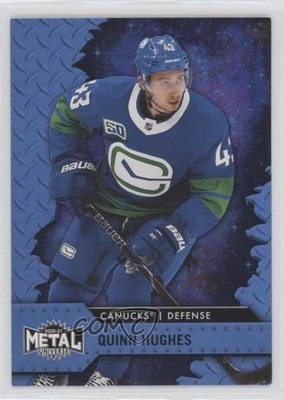 2020-21 Skybox Metal Universe Blue Spectrum Quinn Hughes #35 2d8