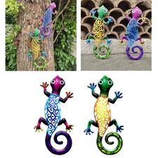 Gecko Wall Art Ornament Metal Geckos Lizard Wall Hanging Artwork
