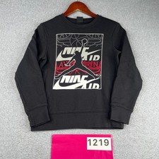 Air Jordan Nike Youth Sweatshirt Crew Neck Medium Black Graphic Print