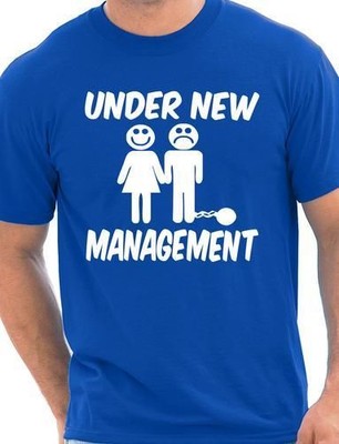 Under New Management Stag Night Hochzeit Herren T-Shirt Größe S-XXL