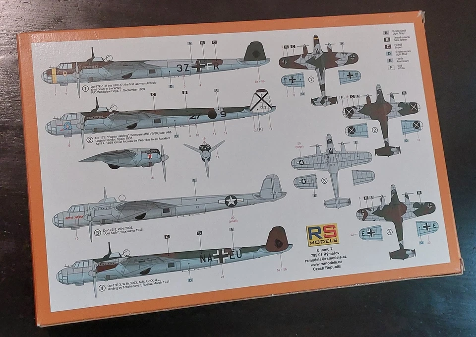 RS MODELS 92071 Dornier Do-17E - kit 1/72 NUOVO SIGILLATO - Immagine 2 di 4