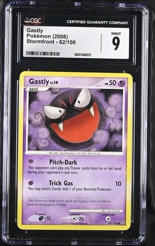 Gastly Pokémon (2008) Stormfront - 62/100 CGC 9