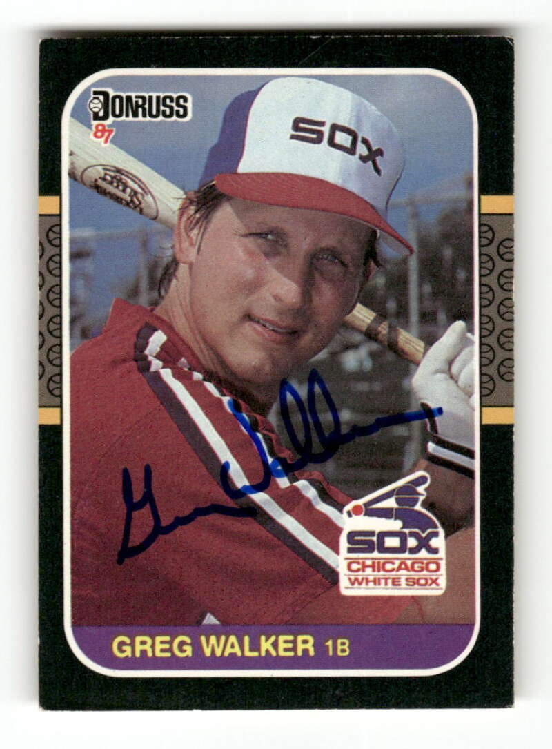 1987 Donruss #59 Greg Walker signed auto autograph  BXCP29