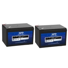 NPP Lithium 12.8V  8Ah  (2Pcs） LiFePO4 Phosphate Battery BMS with 4500 Cycles
