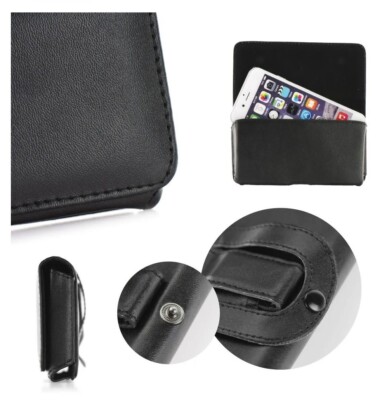 Housse Universelle En Cuir éco Noir - Format Horizontal - Compatible ZTE F160 - Neuf
