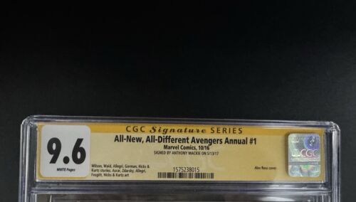 Ganz neu, ganz verschieden Avengers Annual #1 CGC 9.6 Anthony Mackie signiert "Falke" - Bild 2 von 21
