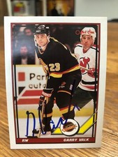 1991-92 OPC O-PEE-CHEE #117 GARRY VALK SIGNED AUTOGRAPHED CARD