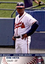 2013 Rome Braves Brandt #30 Jose Mota Coach Dominican Republic DR Baseball Card