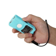 FIGHTSENSE Rechargeable Mini Stun Gun – Compact & Powerful Self-Defense (Cyan)