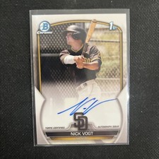 2023 Bowman Chrome Nick Vogt Prospect Auto Autograph #CPA-NV