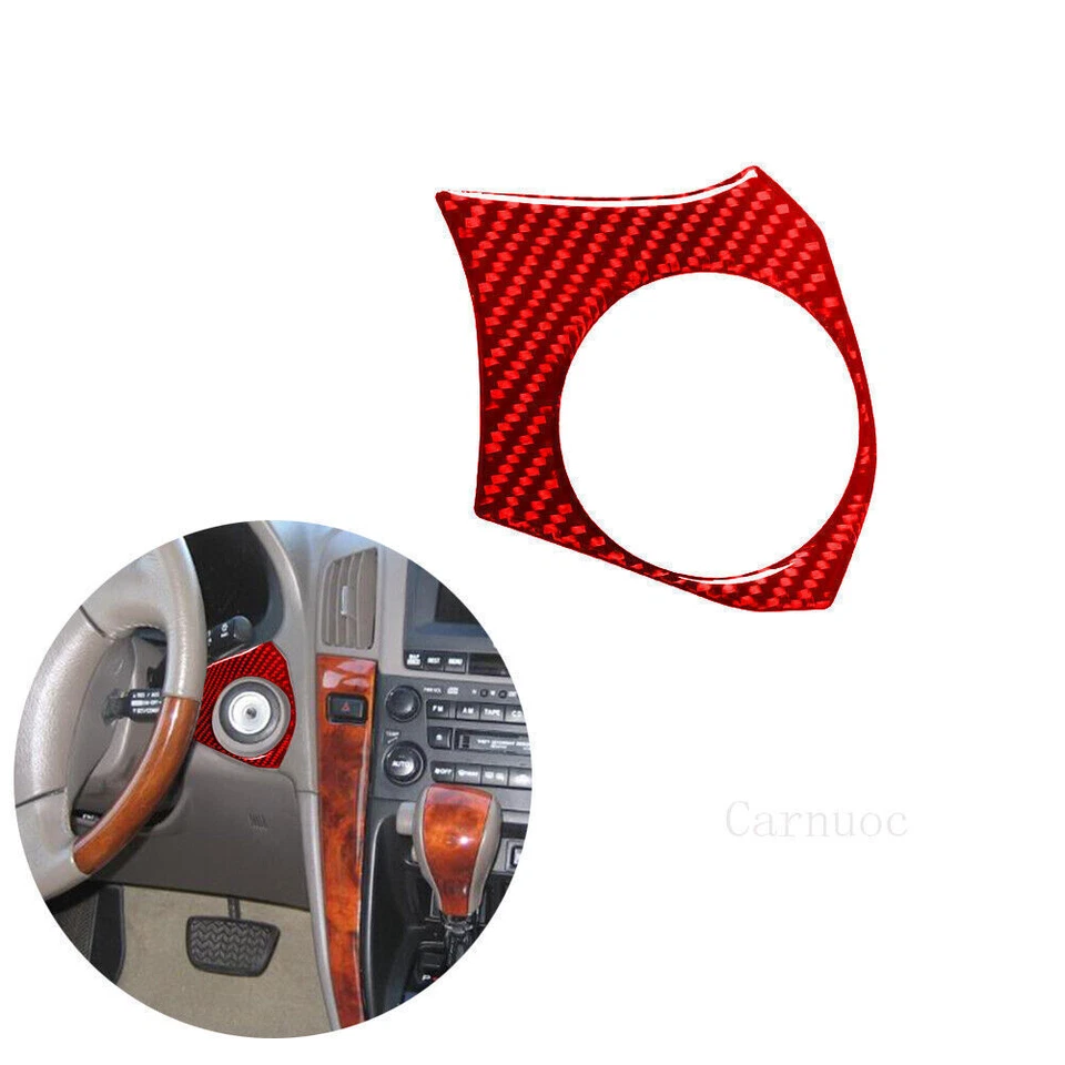 Kit completo de molduras interiores de fibra de carbono rojo para coche Lexus RX300 1999-2003 20 un. Foto 4 de 4