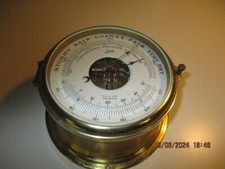 Sch&ouml;nes gro&szlig;es Schiffsbarometer Schatz Compensated Precision 18,2 cm  PP