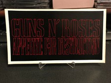 Guns 'n' Roses Vintage Bumper Sticker - Appetite For Destruction - 1980's NOS