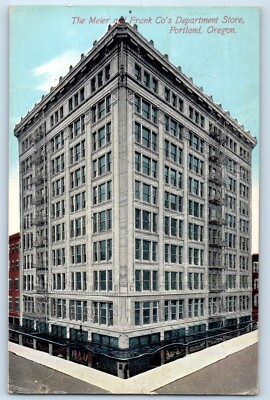 1910 Portland Oregon Vintage Postcard Meier Frank Co's Department Store Building