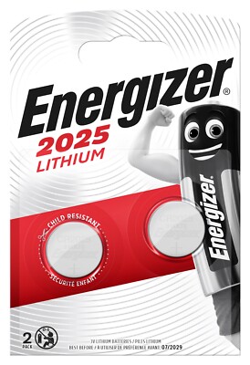 4 x Energizer CR 2025 3V Batterie Lithium Knopfzelle DL2025 170mAh 2 x 2 er