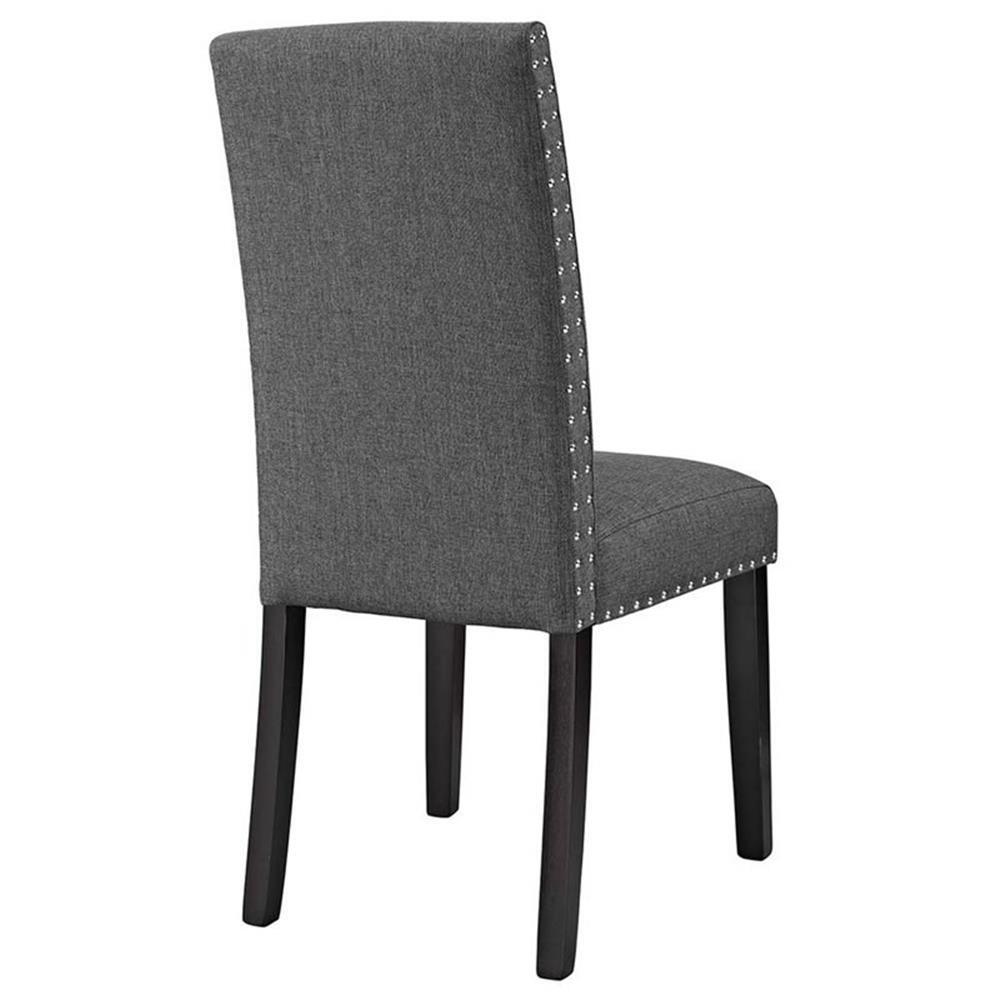 Modway Parcel 19.5" Polyester Fabric Dining Side Chair in Gray (Set of 2)