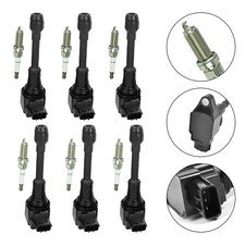 6x Ignition Coil+Spark Plug UF550 Für Infiniti G25 Nissan Maxima 3.5 V6 09-19 F4