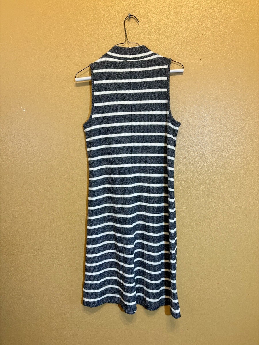 Caslon Embroidered Caslon Knit Shift Dress Effortless Style: Gap Striped  Knit Shift Dress (Size S) Gray White
