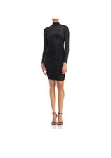 Worn Wylie Ruched Leopard Burnout Mini Evening Dress Minor Damage $220 V0087