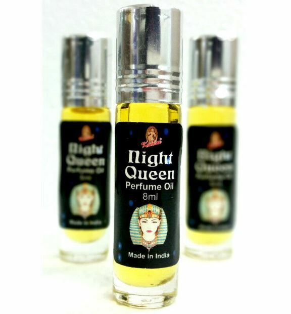 8 mL 2x Roll on Bottles Kamini Night Queen Indian Perfume Oils Fragrances