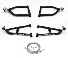 Lonestar Sport Extended A-Arms +2" Wider + Streamline Brake Lines Yamaha Banshee