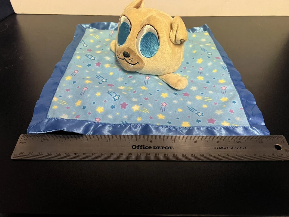 Disney Cachorro Perro Amigos Bingo y Rolly Lovey Peluche Manta de Seguridad Sonajero Satinado Foto 2 de 4