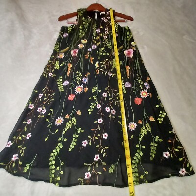 CALVIN KLEIN Embroidered Floral Lace Lined A Line Dress Multicolor Womens  Size 2 | eBay
