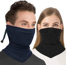 Winter Fleece Neck Warmer Gaiter Balaclava Ski Face Mask Scarf for Cold Weather