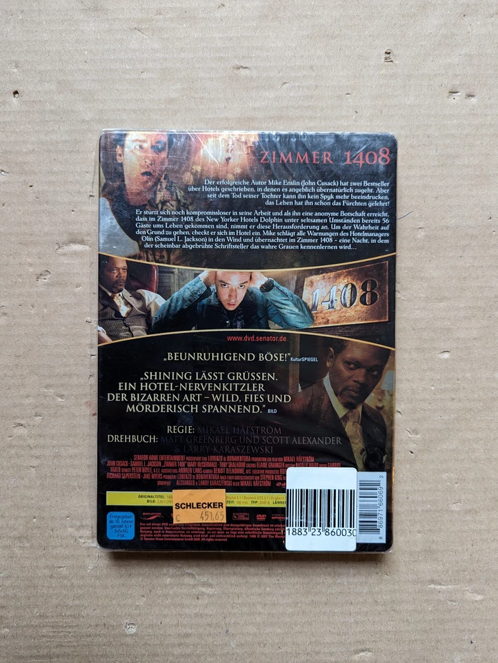 Horror Thriller DVD Film Zimmer 1408 neuwertig ungesehen OVP Steelbook - Bild 2 von 2