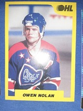 1989 Owen Nolan 7th Inning Sketch #180 hockey card OHL PRE ROOKIE RC. rookie card picture